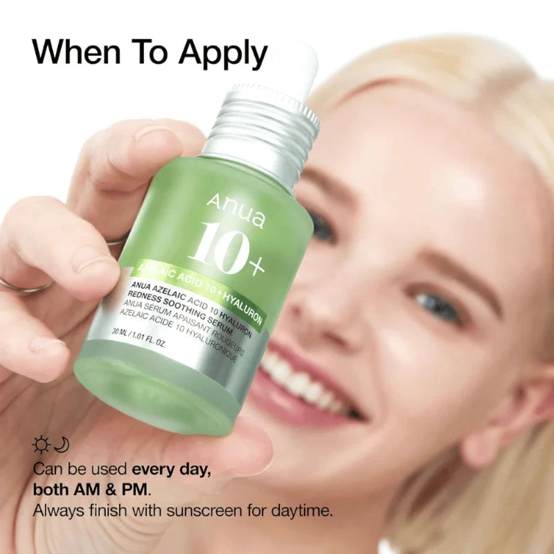 Azelaic Acid 10 Hyaluron Redness Soothing Serum - Clow Skincare